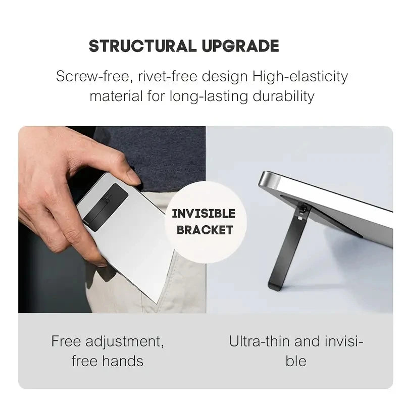 Smartphone Stand, Portable Kickstand For Cell Phone, Foldable Phone Stand Stainless Steel Phone Kickstand, Adjustable Universal