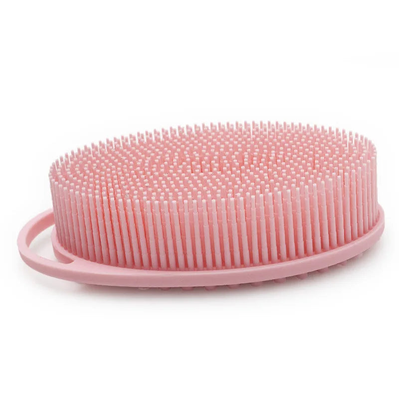Silicone body scrubber adopts advanced sanitary technology, which is mild and clean, with good foam, durable, and silicone doubl