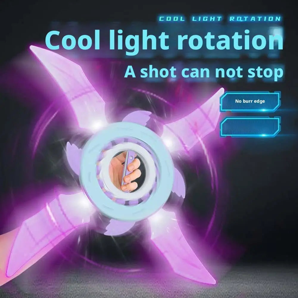 Spinning LED Lightsaber Toy Rotatable Flywheel Light Up Sword for Kids with Multi-Color Effects for Cosplay Christmas Halloween