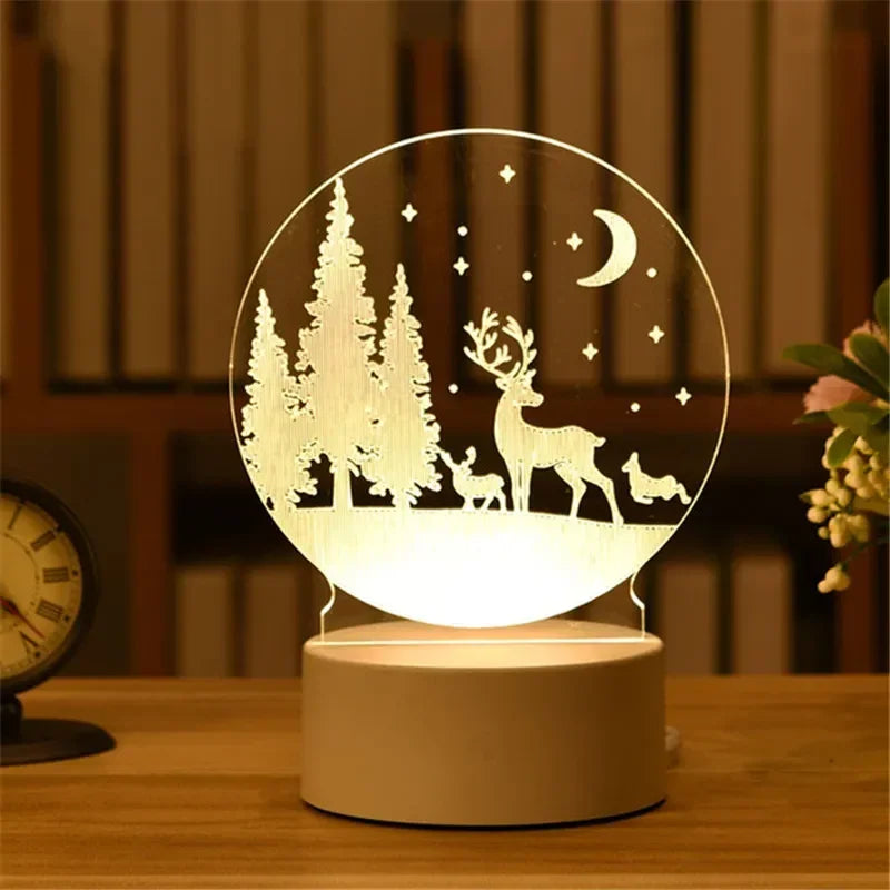 Romantic Love 3D Acrylic Neon Sign Led Lamp for Home Children's Night Lights Table Lamp Birthday Valentine's Day Bedside Lamp