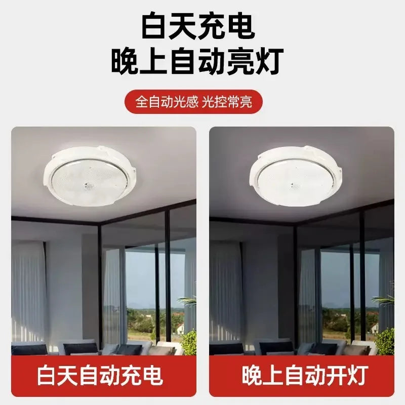 Solar lights Indoor Home Top Ceiling House Outdoor Garden pandent light Panel Lamp Fixture For Corridor Garden Living Room