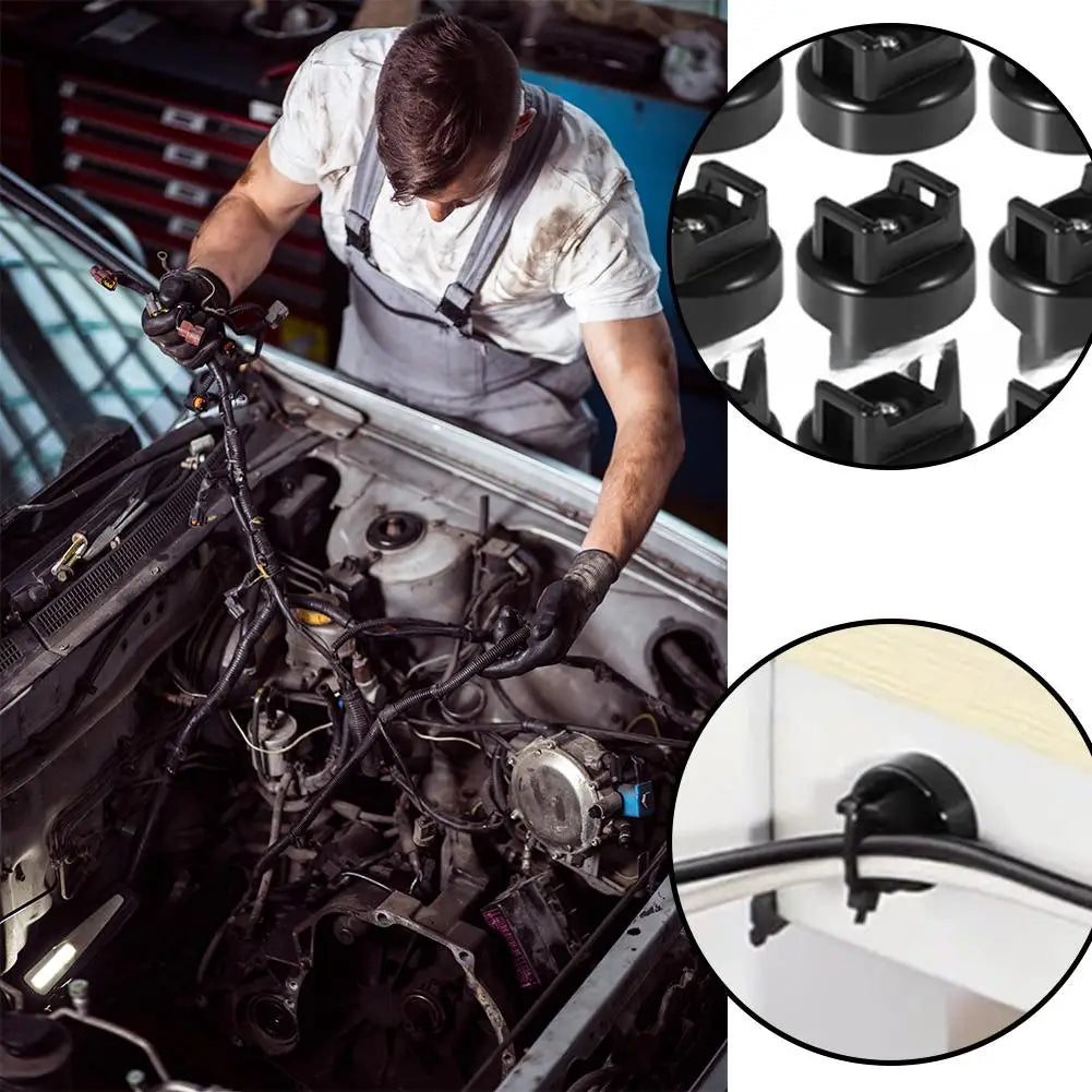 Magnetic Zip Tie Cable Organizer - Quick Fix Nylon Strap Clamp with Self-locking Buckle. Reusable Cable Management Tool.