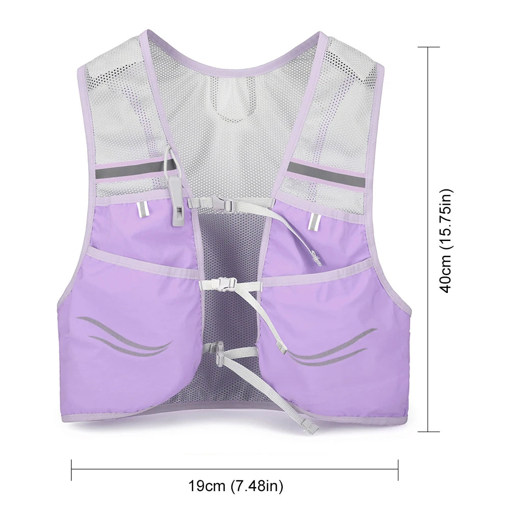 Hydration Running Vest Breathable Lightweight Running Vest Reflective Outdoors Hydration Pack for Hiking Trail Running