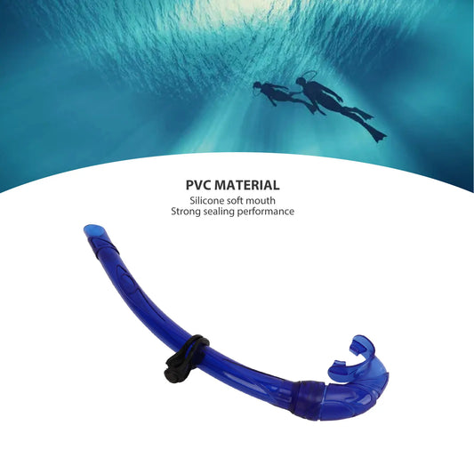 Diving Wet Snorkel, Diving Snorkel PVC Easy Breath Snorkel Diving Snorkeling Tube with Comfortable Mouthpiece for Free Diving