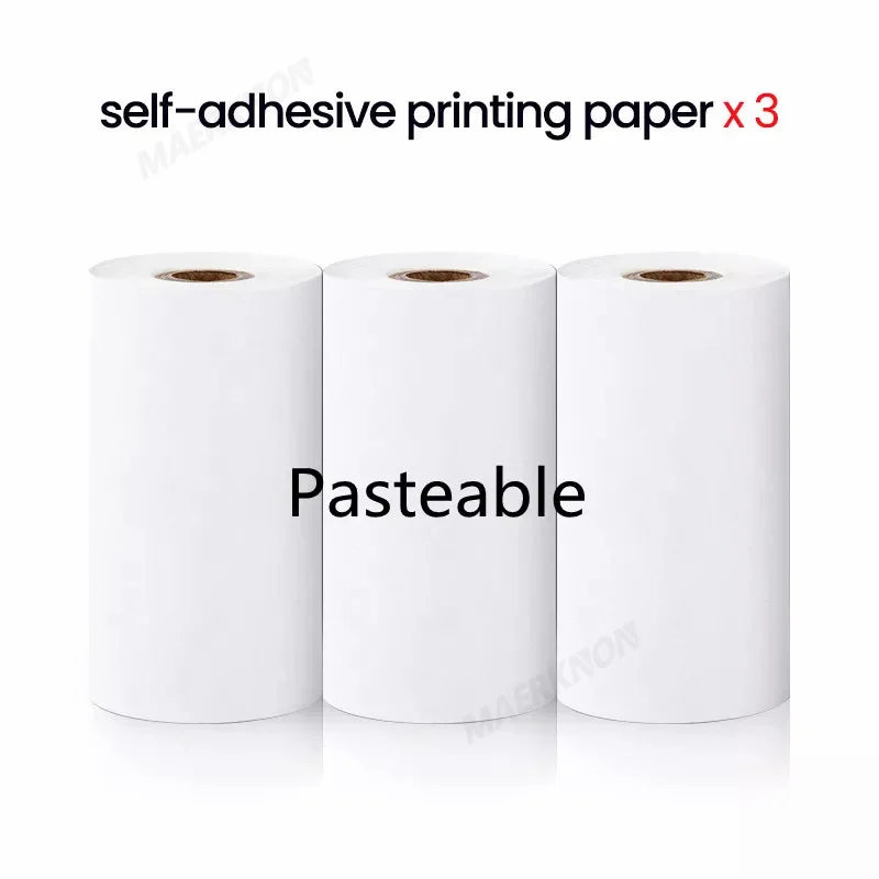 Mini Thermal Printer Paper - Colorful Self-Adhesive 57mm Label Stickers for Bluetooth Inkless Photo Printer