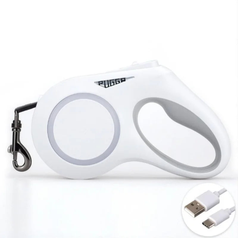 Retractable Dog Leash with LED Flashlight for Small Medium Large Breed Dogs