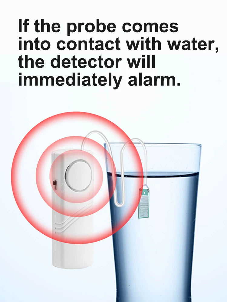 Home Water Leak Sensor Sound Alarm independent Leak Leakage Detector Water Level Flood Overflow Warning Detection Security Alarm
