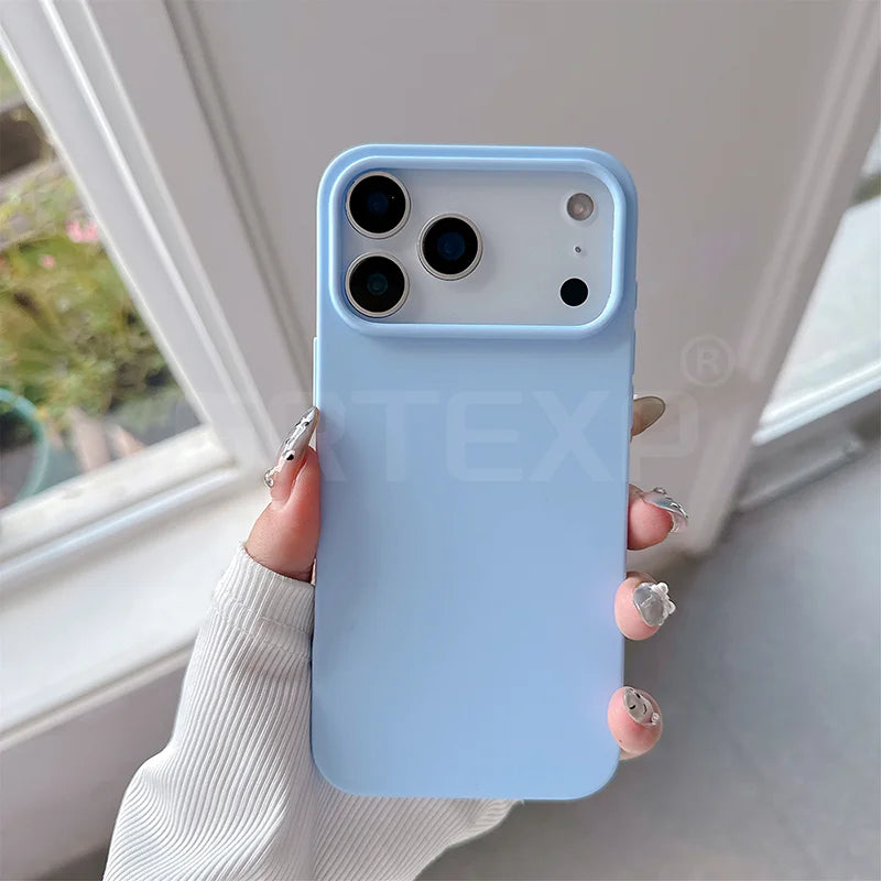 Candy Color Luxury Pattern Matte Silicone Soft Case For iPhone 17 air 17 pro 17 pro max ﻿Solid Color Shockproof Cover Shell ﻿