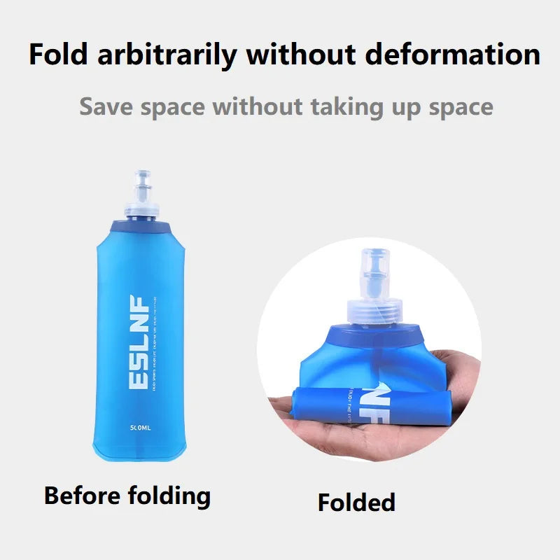 New Flask 500ml Running Soft Water Bottle Running Soft Flask Gourde Silicone Water Bottle Running Bottle YDSH02