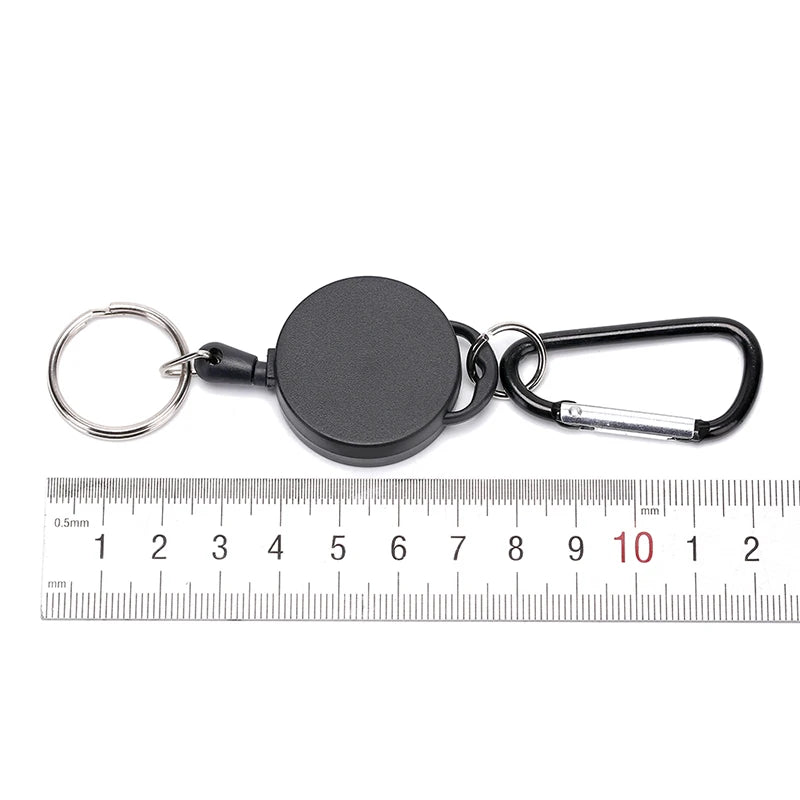 Stainless Steel Rope Camping Telescopic Burglar Chain Key Holder Tactical Keychain Outdoor Key Ring Return Retractable Key Chain
