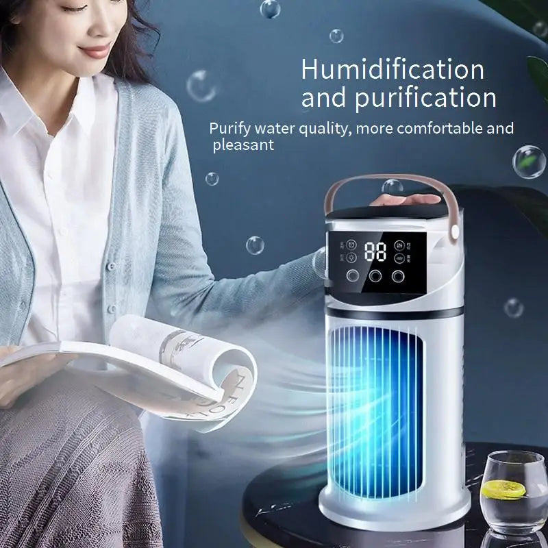 Spray Cooling Fan Air Cooler for Home Office with Strong WindusbMultifunctional Timed Cooling Fan