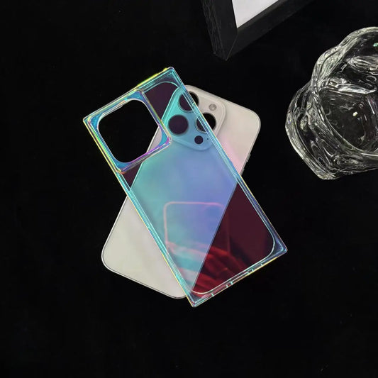 Fashion Cool A Riot of Colours laser light Dazzling Rectangle Cover Case for iPhone 13 14 15 16 17 Pro Max Glossy Phone Case