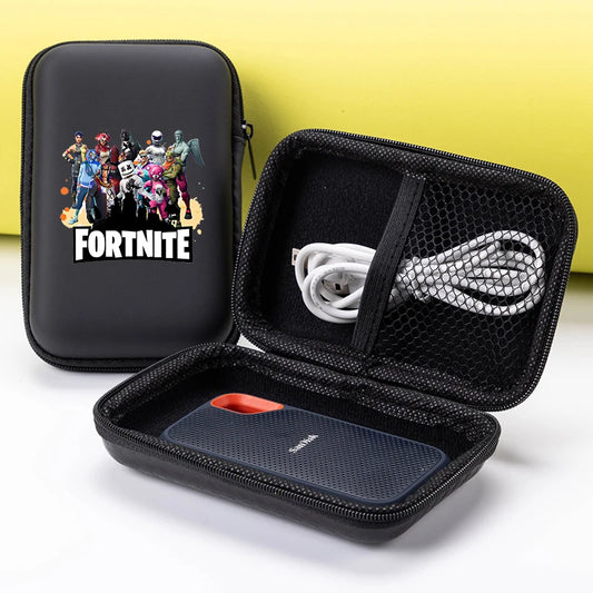 Game Fortnites Storage Bag Cartoon Printed Fortress Night Data Cable Charger Travel Earphone Storage Protective Case Bags Gift