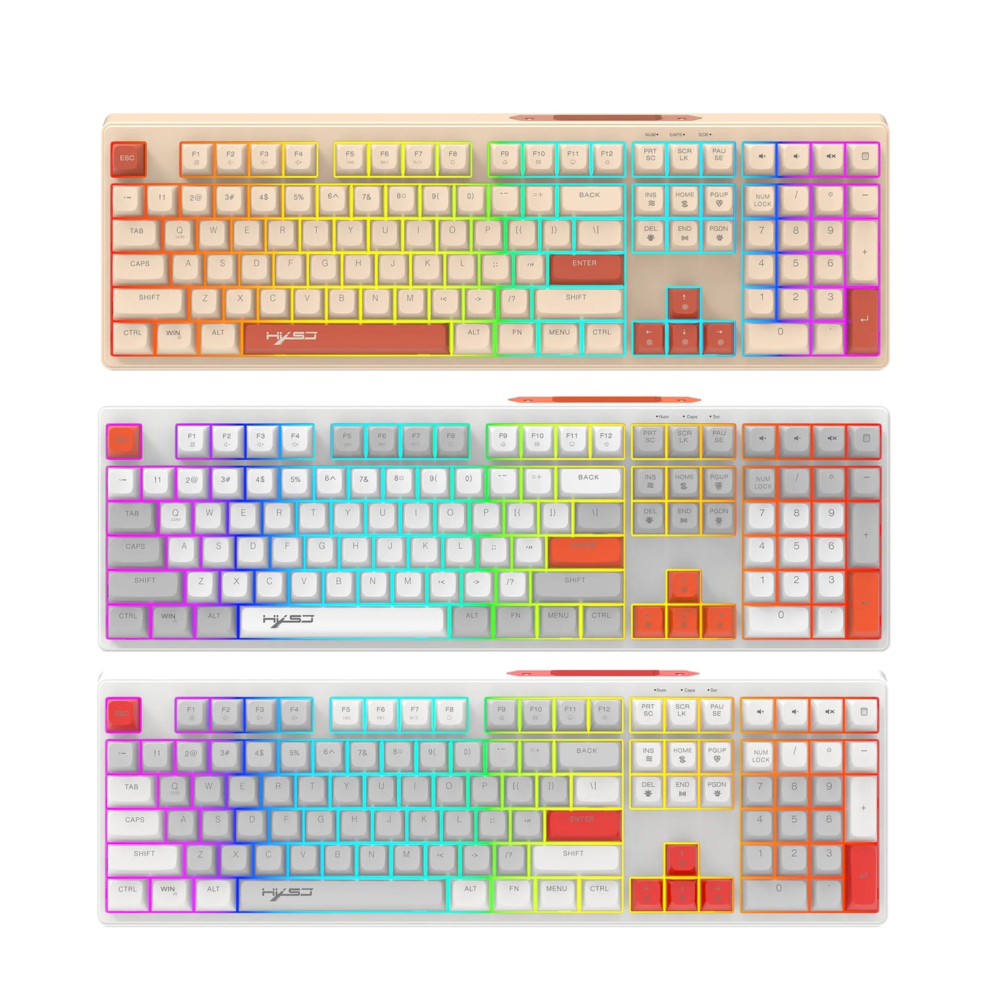 RGB Backlight Gaming Keyboard 108 Keys Adjustable USB Wired Keyboard for Windows Computer Laptops Desktop Dropshipping Wholesale