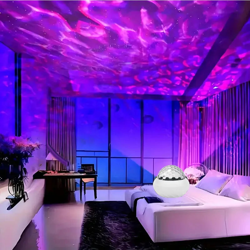 Northern Light Projector RGB Atmosphere Night Lights Remote Control USB Aurora Projection Lamp 360° Rotate for Home Party Decor