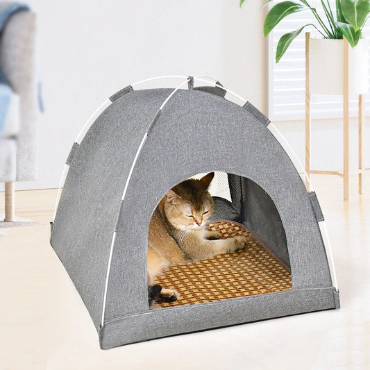 Winter Cat Tent High Quality Cat Bed Foldable Pet Bed Waterproof Cat Camping Bed Portable Bed