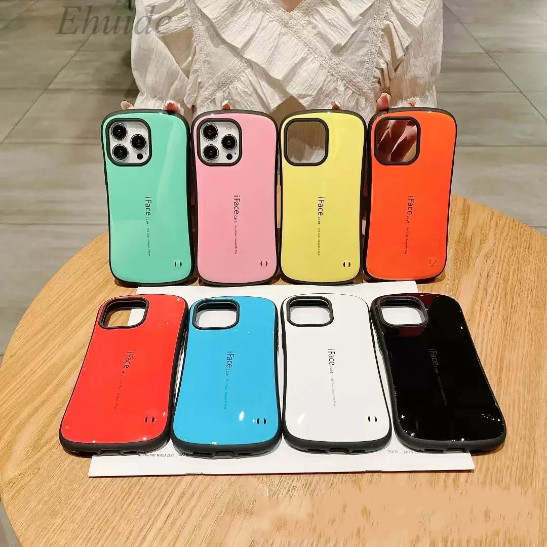 Case For iPhone 17 Pro Max 16 Plus 17 Air iFace Classic Smooth Glossy Armor Shockproof Luxury Back Plastic Silicon Cover Coque