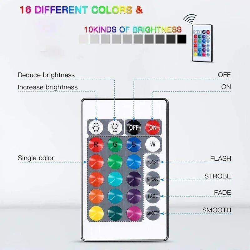 Submersible LED Lights, 8 Packs Upgraded Ponds Underwater 16 RGB Color Gradient, Hot Tub Decor, IP68 Waterproof