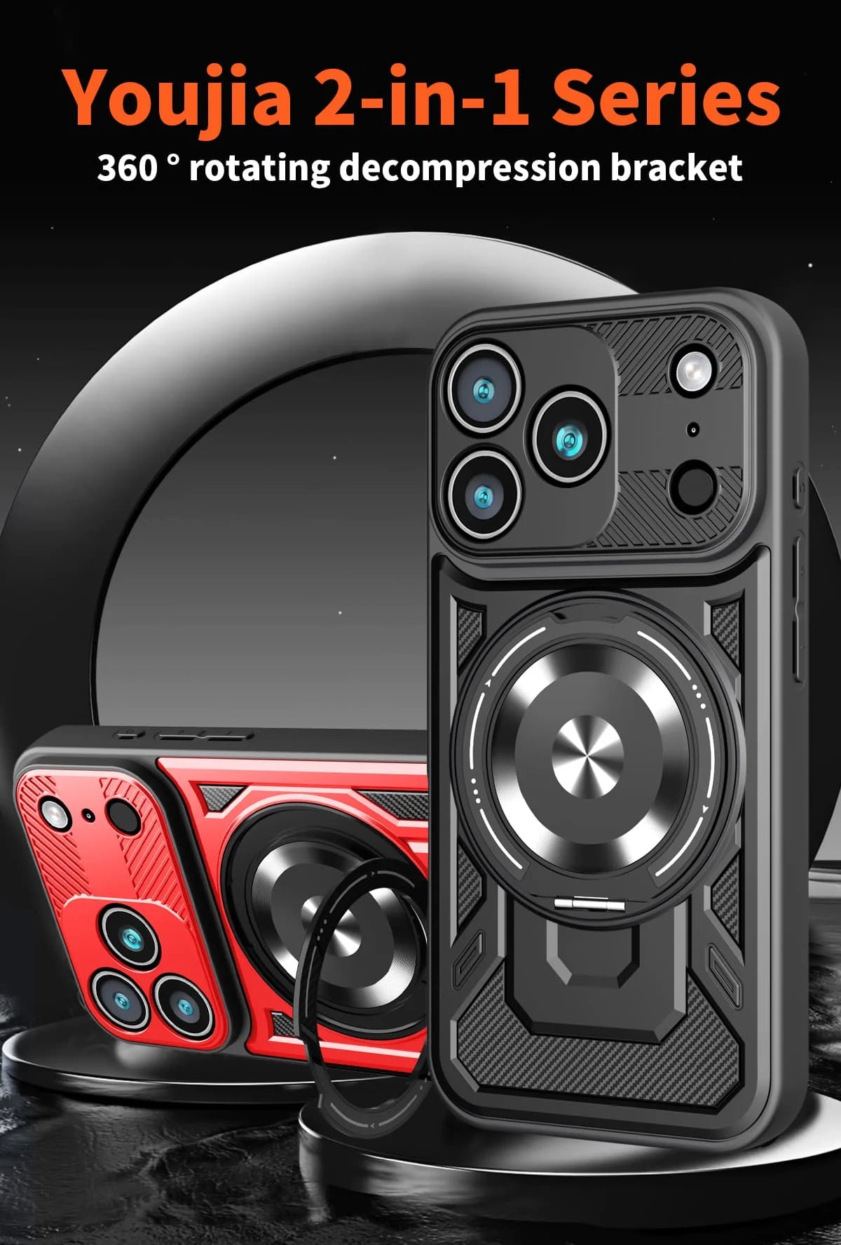 Shock Proof Armor Case For iPhone 17 Air 11 12 13 14 15 16 17 Pro Max Magnetic Heavy Duty Rugged Ring Kickstand Protection Cover