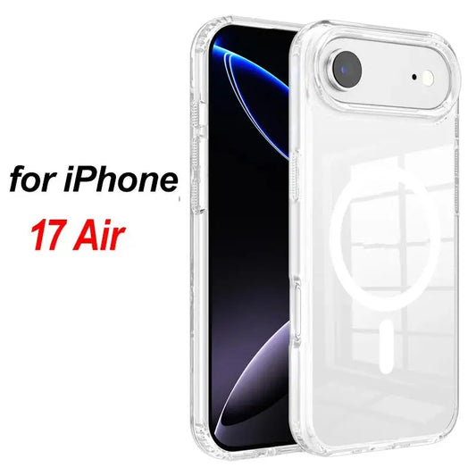 For iPhone 17 Series Transparent Clear Case with White Ring & Shockproof Camera Guard Cover 16 15 14 Pro Max