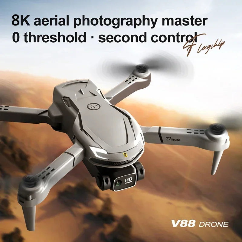HD Mini V88 Drone 8K 5G GPS Professional Aerial Photography Remote Control Aircraft HD Dual Camera Quadcopter Toy UAV