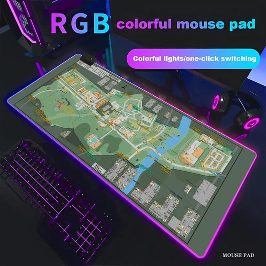 Escape from Tarkov Mouse Pad Animation Games Beautiful RGB Gaming Gamer Large LED Light XXL MousePads Computer Non-slip Decor
