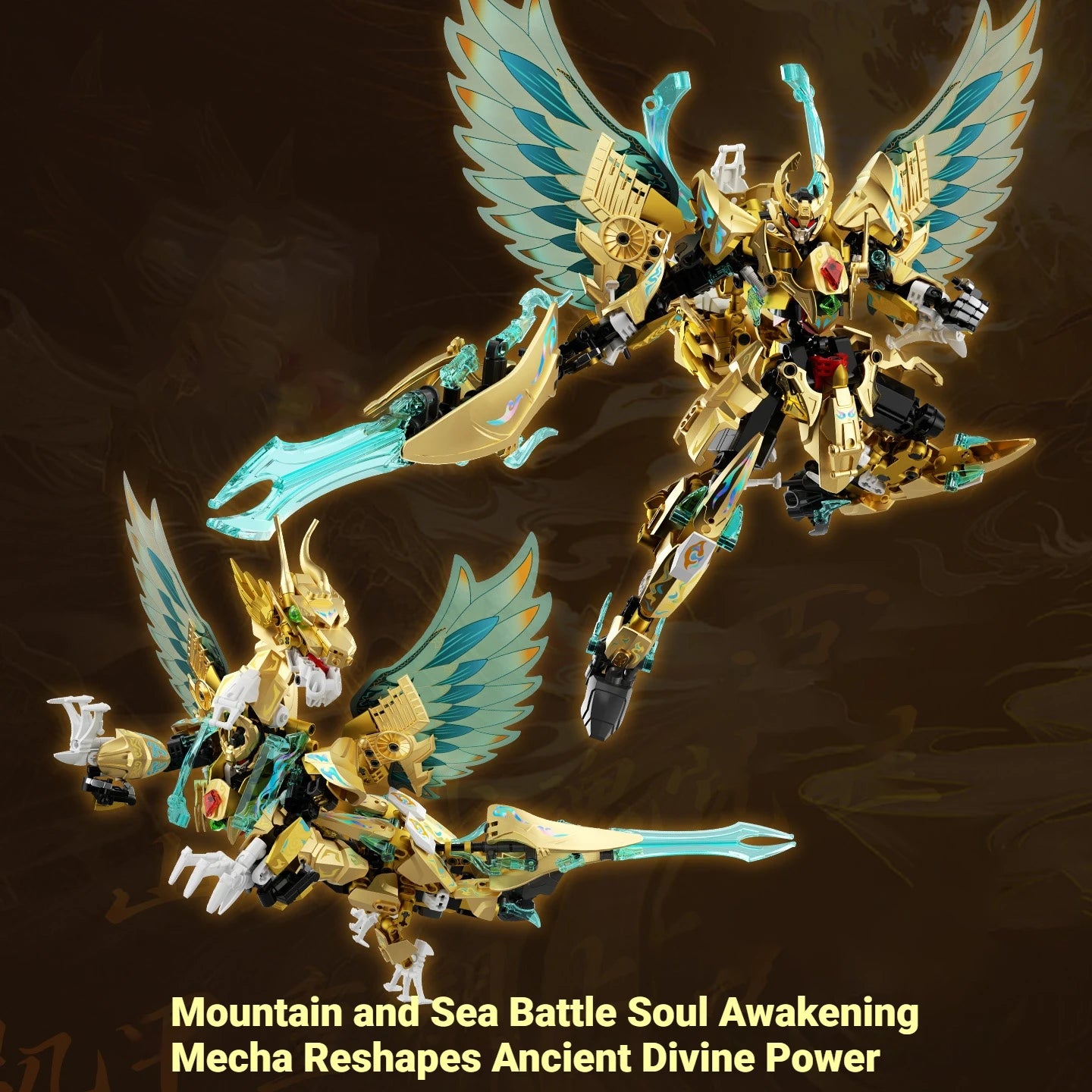 Robot building blocks set, mecha toy model, assembly, home decoration, dual-mode educational toy, birthday gift for boys.