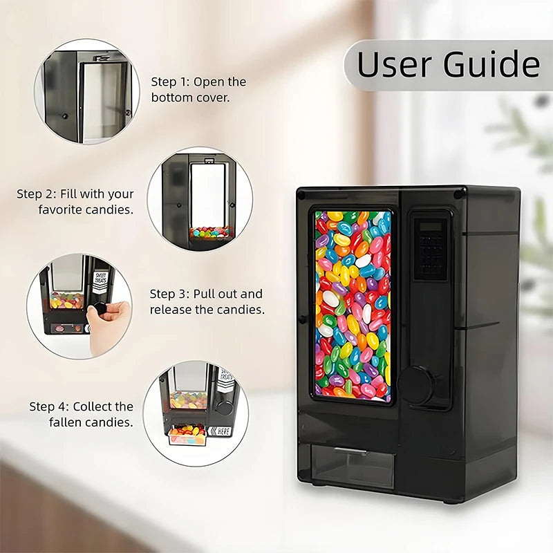 Terrific Mini Candy Machine, Manual Desktop Dispenser, Perfect for Christmas or Birthday Gifts