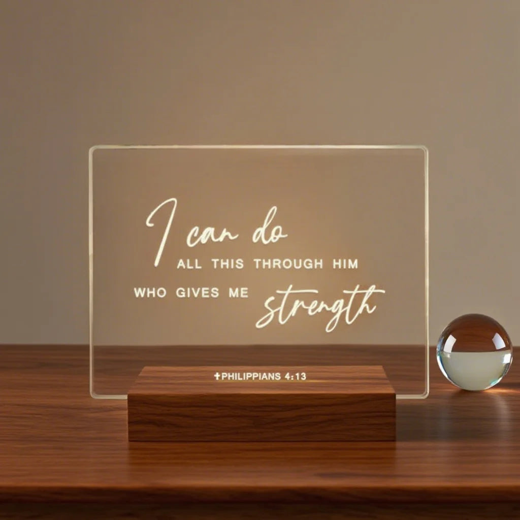 Personalized Bible Verses Lamp Customized Verses Gifts Christian Home Decoration Faith Theme Decoration Religion LED Light