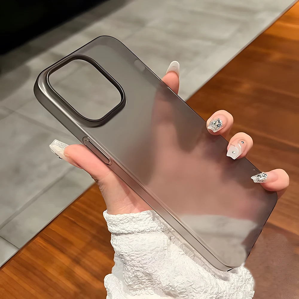 Translucent Clear Phone Case For iPhone 17 Air 16 Pro Max 15 14 16 Plus 13 12 Mini 11 Matte Black Soft TPU Shockproof Back Cover