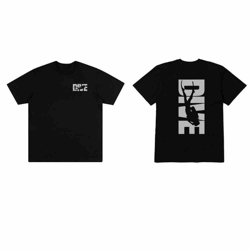Diving Culture Outdoor Casual Men's and Women's T-shirt, Diver DIVE Letter Personalized Round-neck Pure Cotton Top