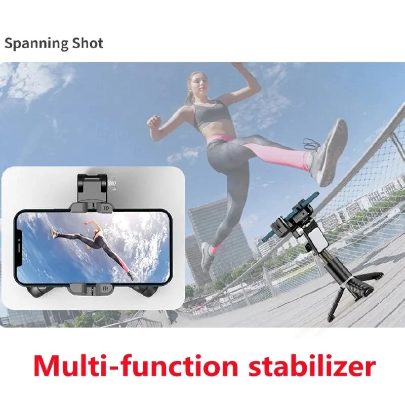 MEUYAG Selfie Stick Gimbal Stabilizer 360° rotation With Bluetooth Remote Intelligent AI Follow-Up Anti Shake Pan Tilt Tripod