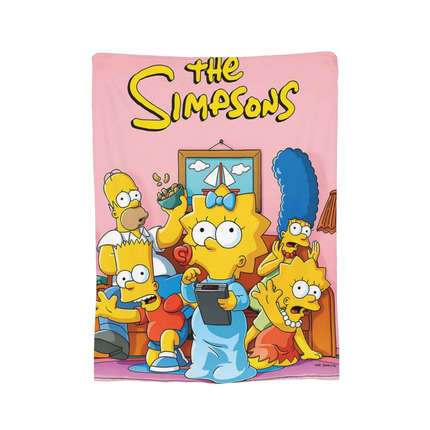 Cartoon The S-Simpsons Homer  Flannel Throw Blankets Blankets for Bed Office Soft Quilt,