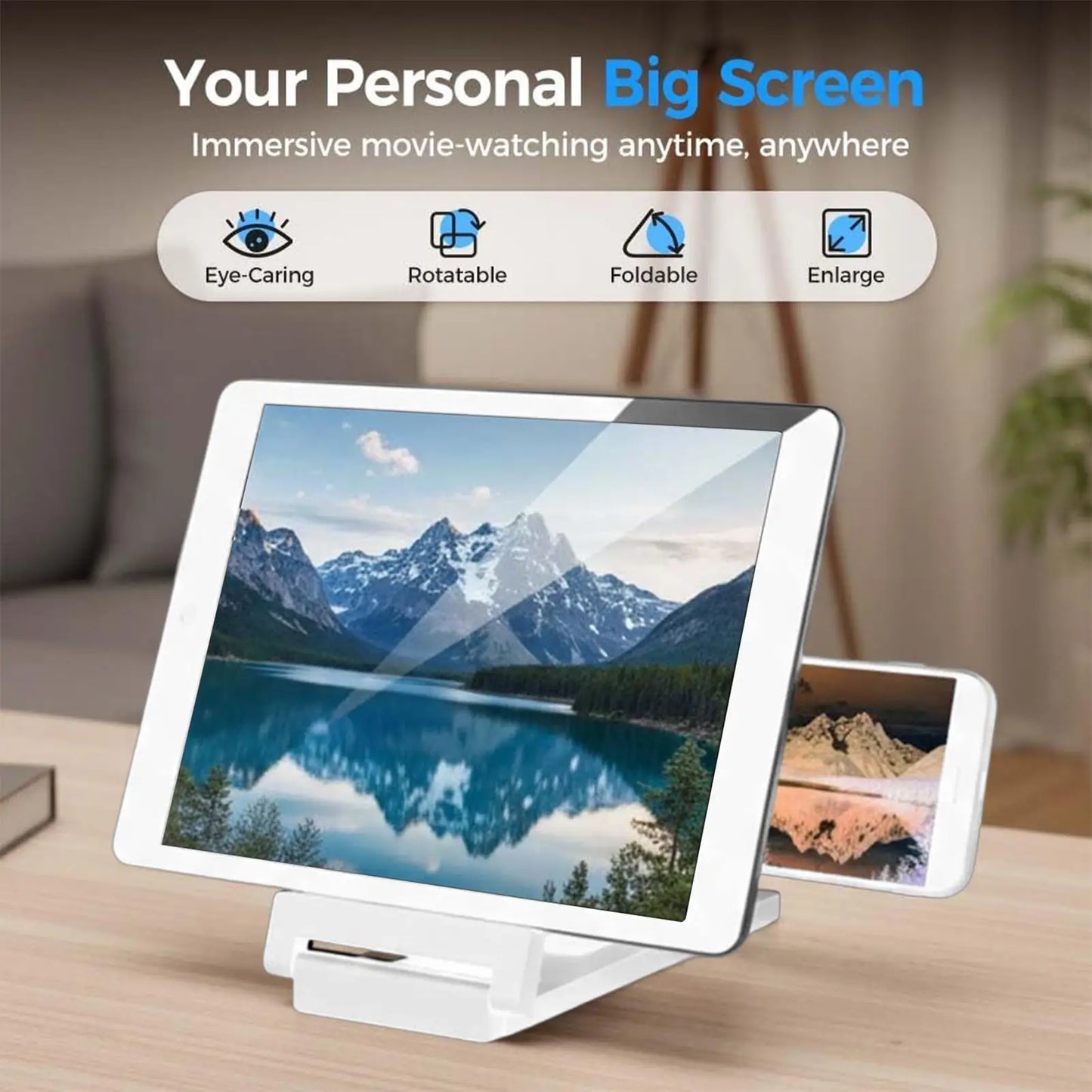 18cm/22cm mobile phone amplifier HD screen magnifying glass Smart Phone Screen Magnifier for Daily Reading Multi functional