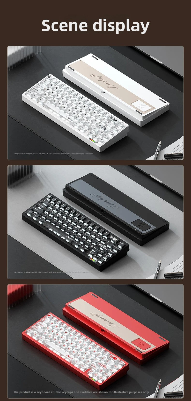 Weikav Lucky65 V3 3 Mode Mechanical Keyboard Kit Aluminum Wireless Gaming Keyboard 60% Bluetooth 2.4G RGB Hotswap PC Gamer Gifts